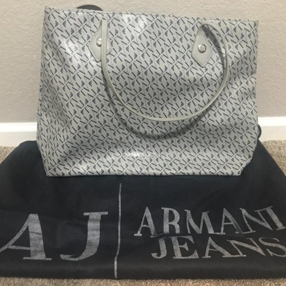 Armani Jeans Bag Blue and Grey Tote - Picture 1 of 1